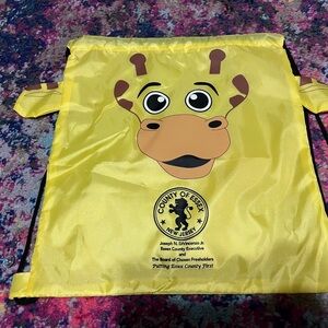 Yellow Giraffe Drawstring Kids Backpack Essex NJ